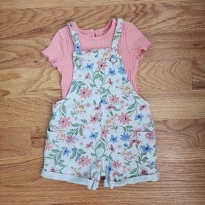 Baby overall with shirt. 24m